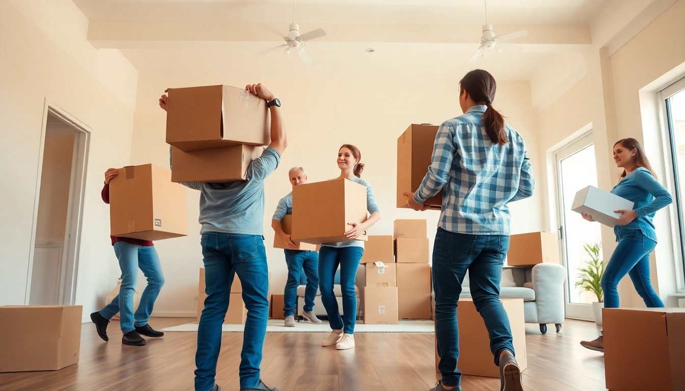 Efficient Umzug Erlangen service showcasing a moving team expertly handling furniture and boxes during relocation.
