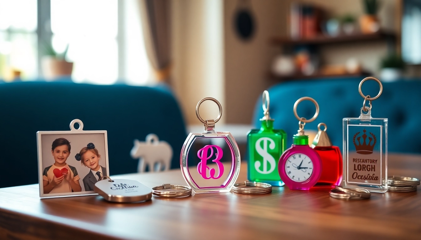 Customize your personalized keychains with unique designs and vibrant colors.