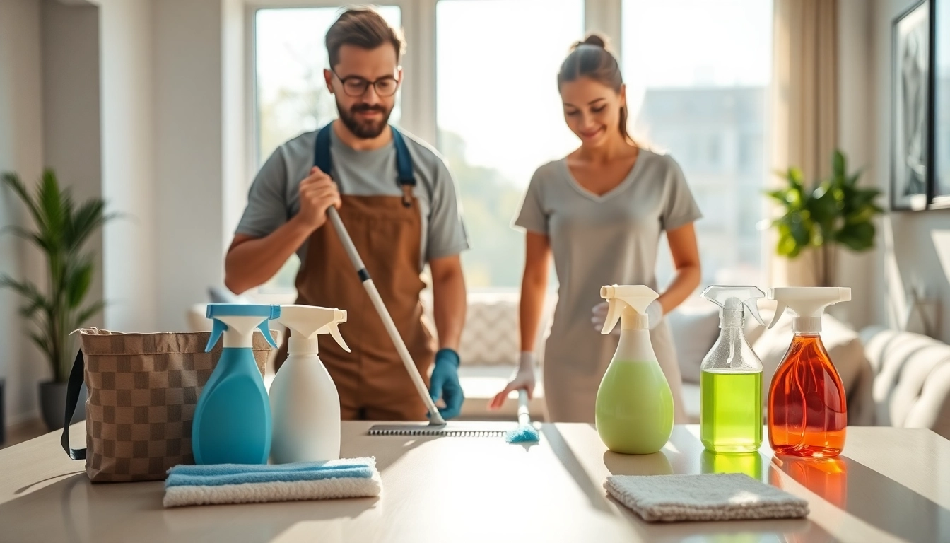 Bond cleaning Logan depicted with a professional in a bright, clean apartment showcasing effective cleaning techniques.