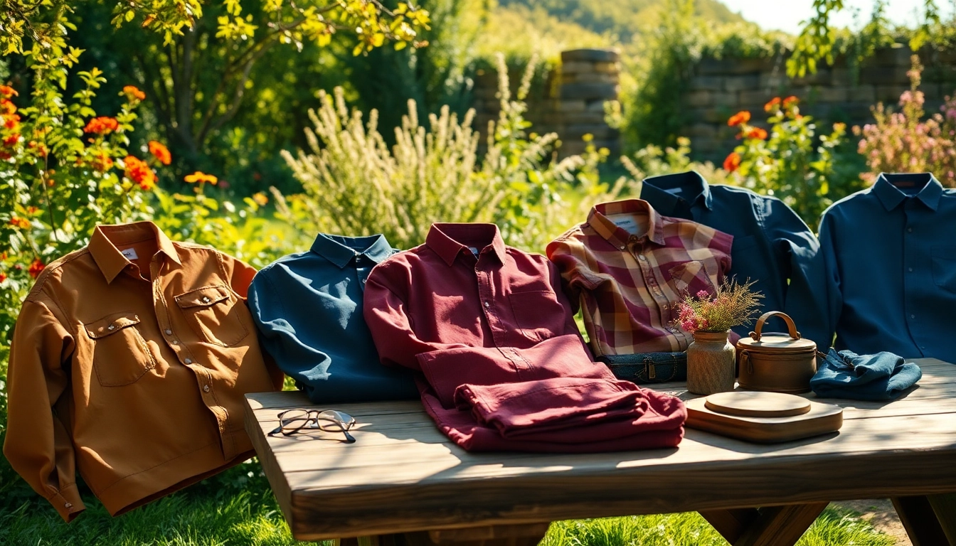 Showcase of Onward Reserve apparel in a sunlit garden with curated accessories and natural ambiance.
